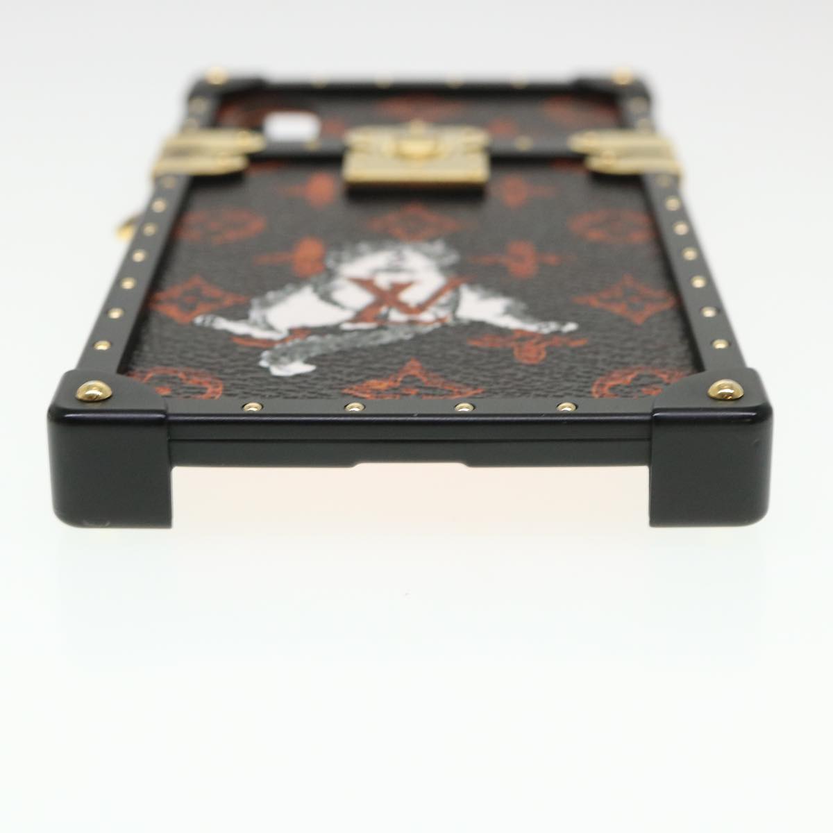 LOUIS VUITTON Transformed Monogram Cat Eye Trunk iPhone Case M63891 Auth 39162