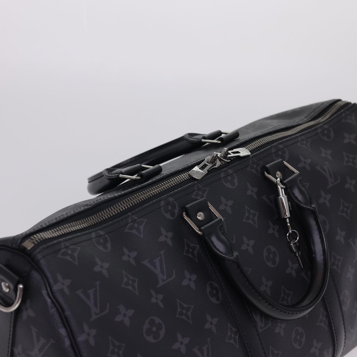 LOUIS VUITTON Eclipse Keepall Bandouliere 45 Boston Bag M43278 LV Auth 40033S