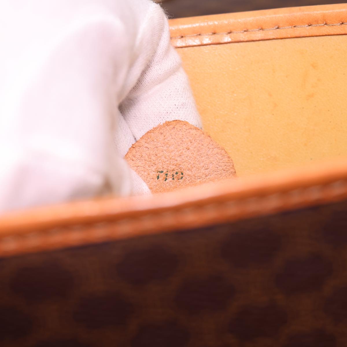 CELINE Macadam Canvas Shoulder Bag PVC Leather Brown Auth 40101