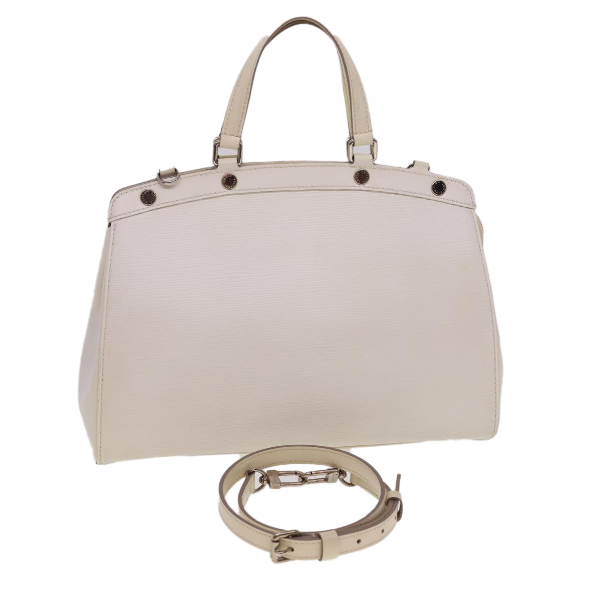 LOUIS VUITTON Epi Blair MM Hand Bag 2way White Yvoire M40330 LV Auth 40363