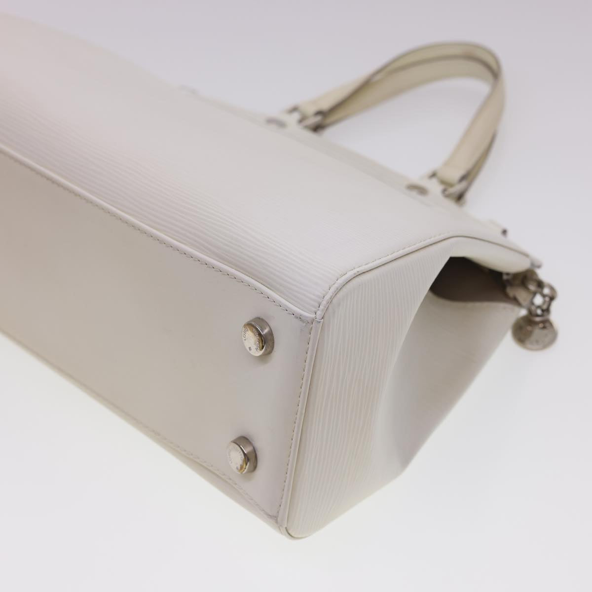LOUIS VUITTON Epi Blair MM Hand Bag 2way White Yvoire M40330 LV Auth 40363
