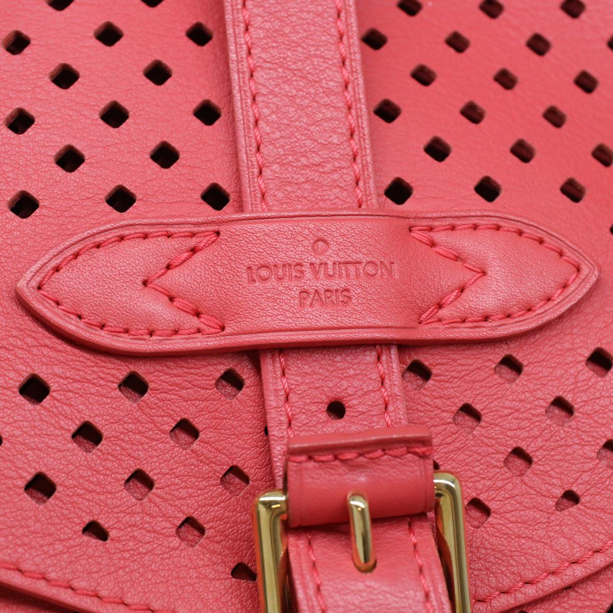 LOUIS VUITTON Perfo Furore Saumur Shoulder Bag Pink LV Auth 41755SAM