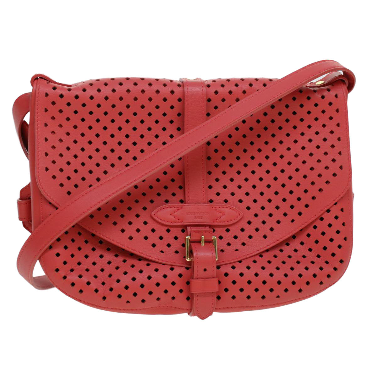 LOUIS VUITTON Perfo Furore Saumur Shoulder Bag Pink LV Auth 41755SAM