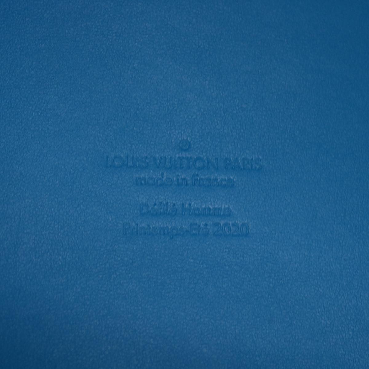 LOUIS VUITTON Mesh Keepall Triangle 50 Boston Bag Turquoise Blue M45048 42050S