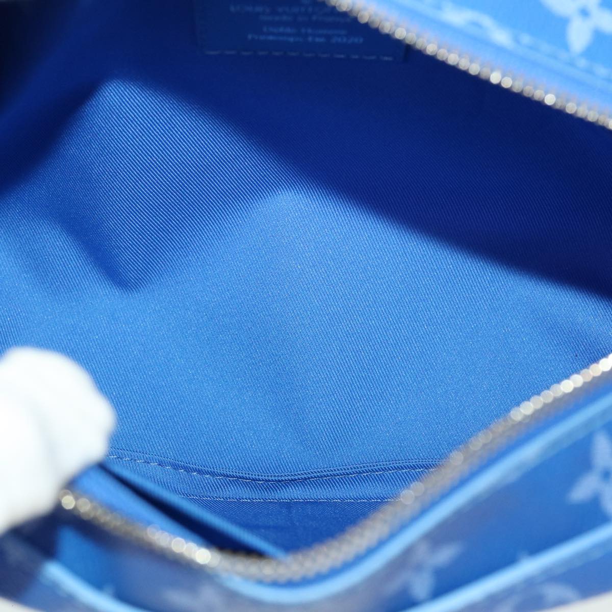 LOUIS VUITTON Monogram Clouds Soft Trunk Shoulder Bag Blue M45430 LV Auth 42826SM