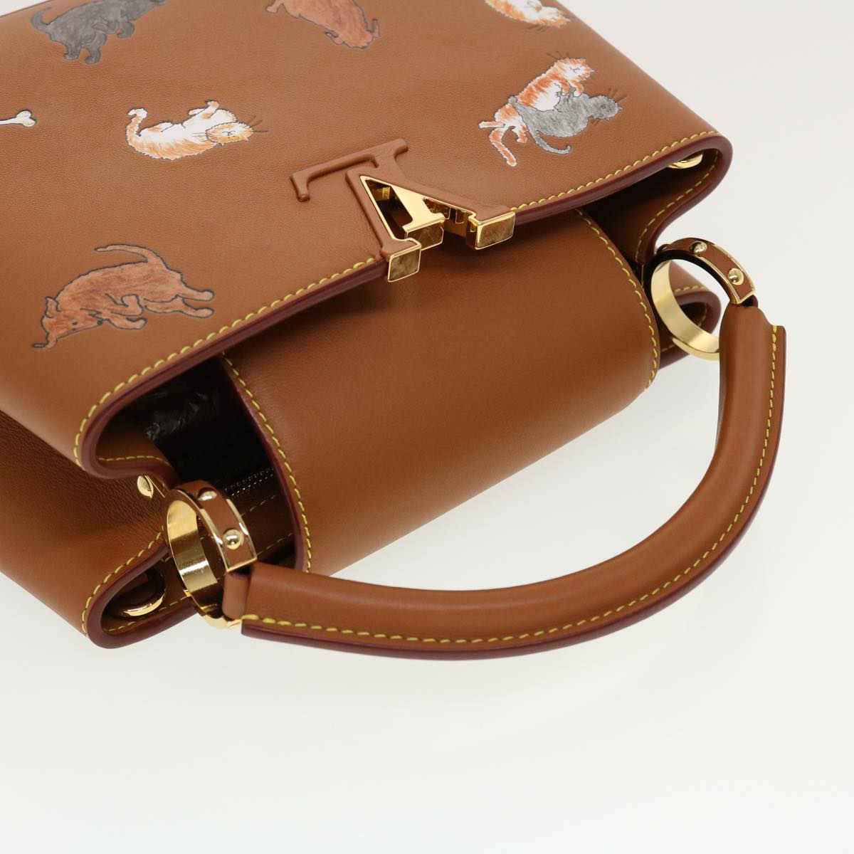 LOUIS VUITTON Catgram Capsine BB Hand Bag 2way Brown M53185 LV Auth 42827SM