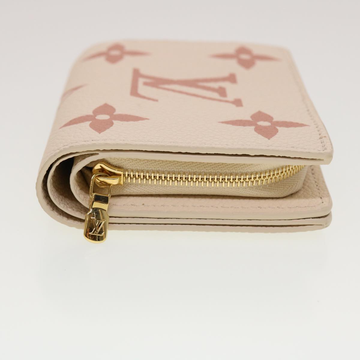 LOUIS VUITTON Monogram Empreinte Portefeuille Clare Wallet White M81927 42904SM