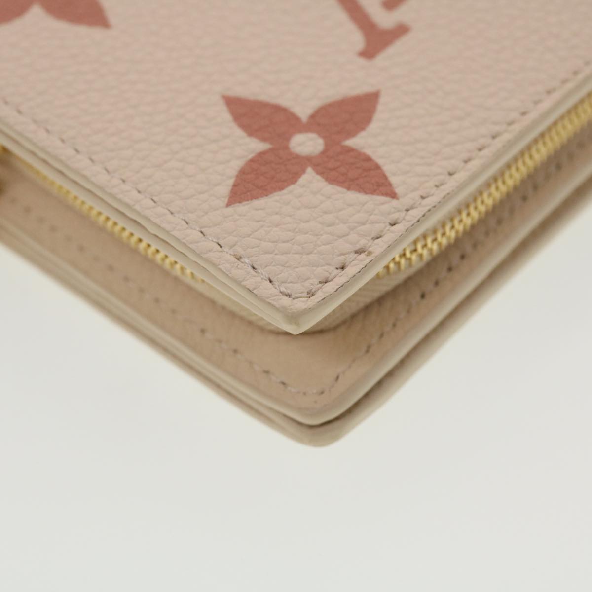 LOUIS VUITTON Monogram Empreinte Portefeuille Clare Wallet White M81927 42904SM