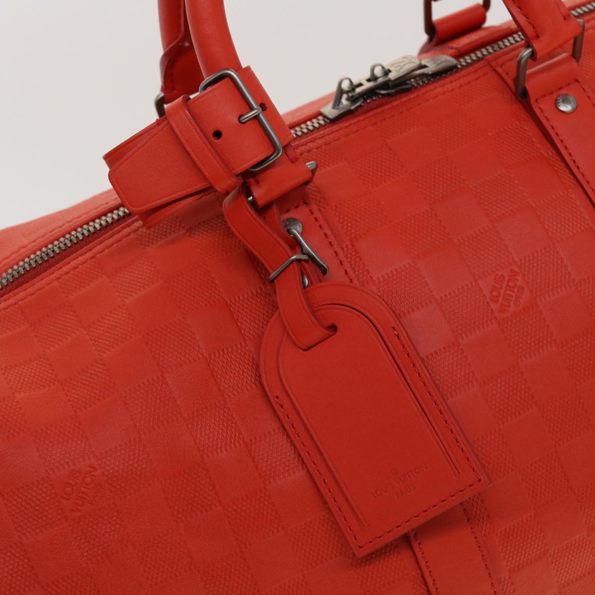 LOUIS VUITTON Damier Infini Keepall Bandouliere 45 Fusion N41142 Auth 43817SAM