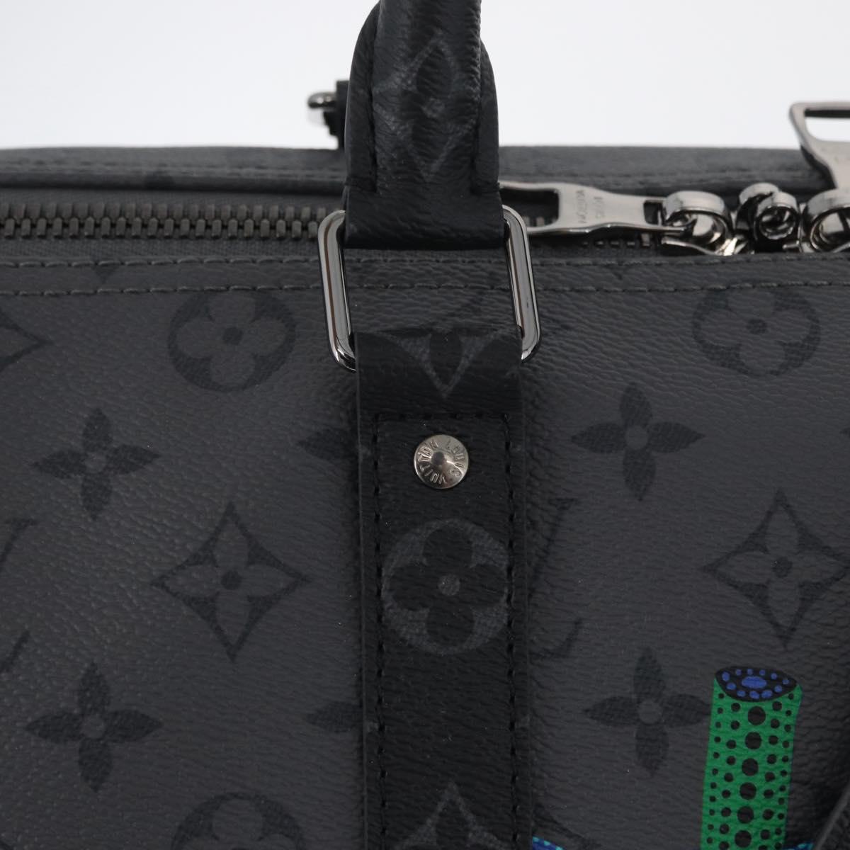 LOUIS VUITTON Eclipse Pumpkin LV × YK Keepall Bandouliere 45 M46441 Auth 44061SM