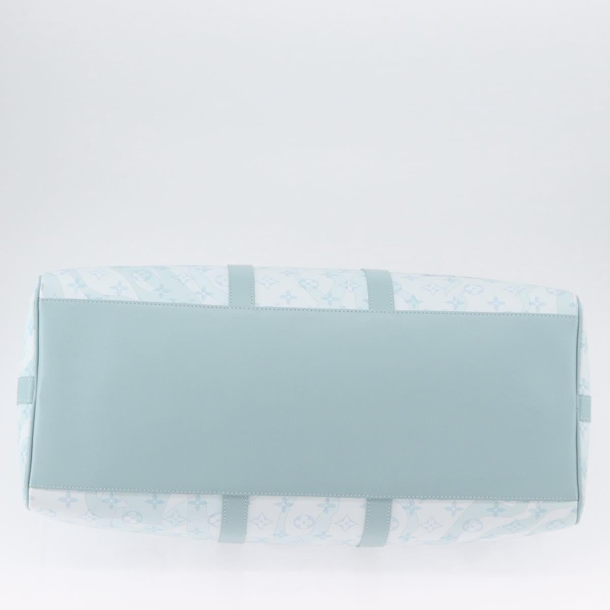 LOUIS VUITTON Monogram Aqua Garden Keepall Bandouliere 50 M22570 LV Auth 44063SM