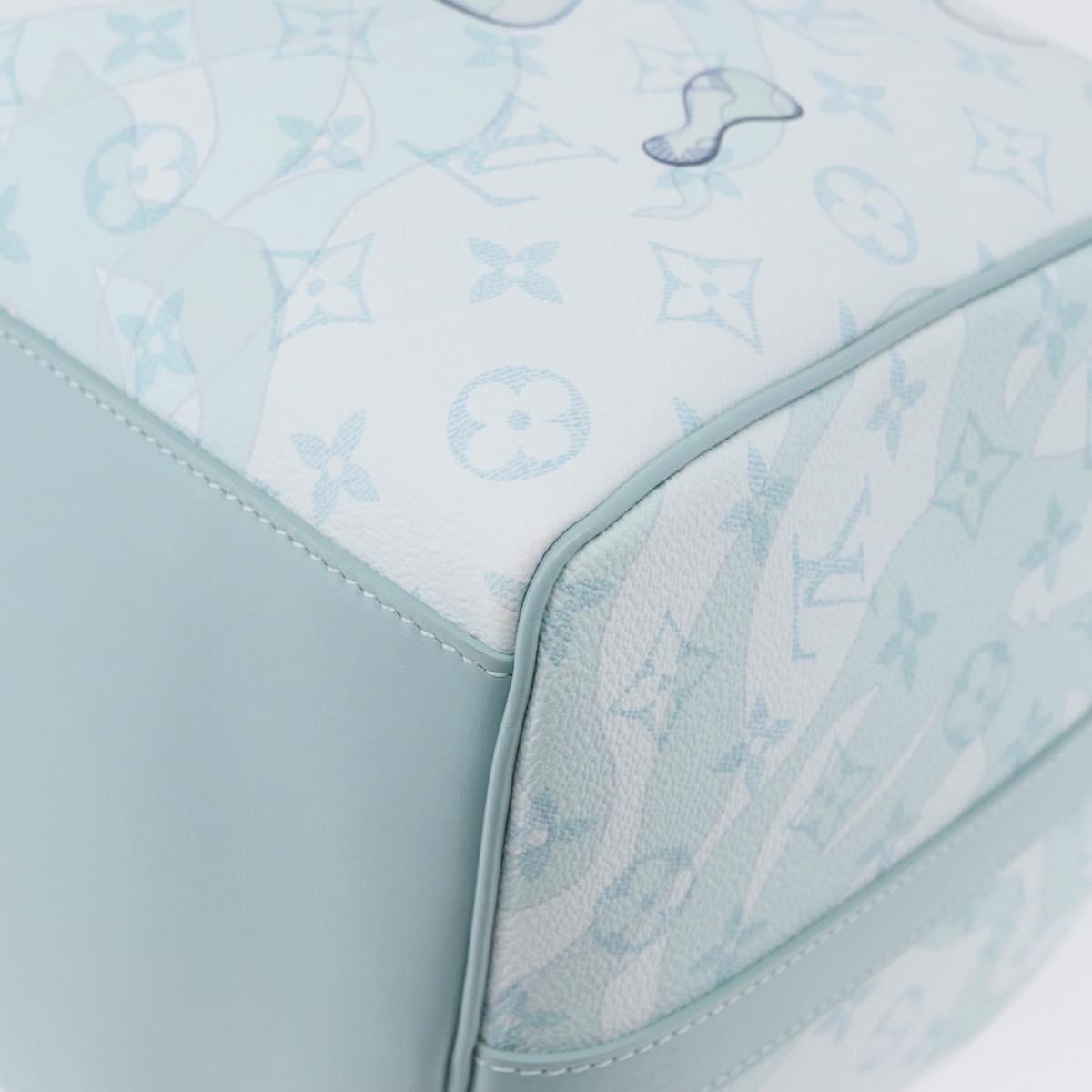 LOUIS VUITTON Monogram Aqua Garden Keepall Bandouliere 50 M22570 LV Auth 44063SM