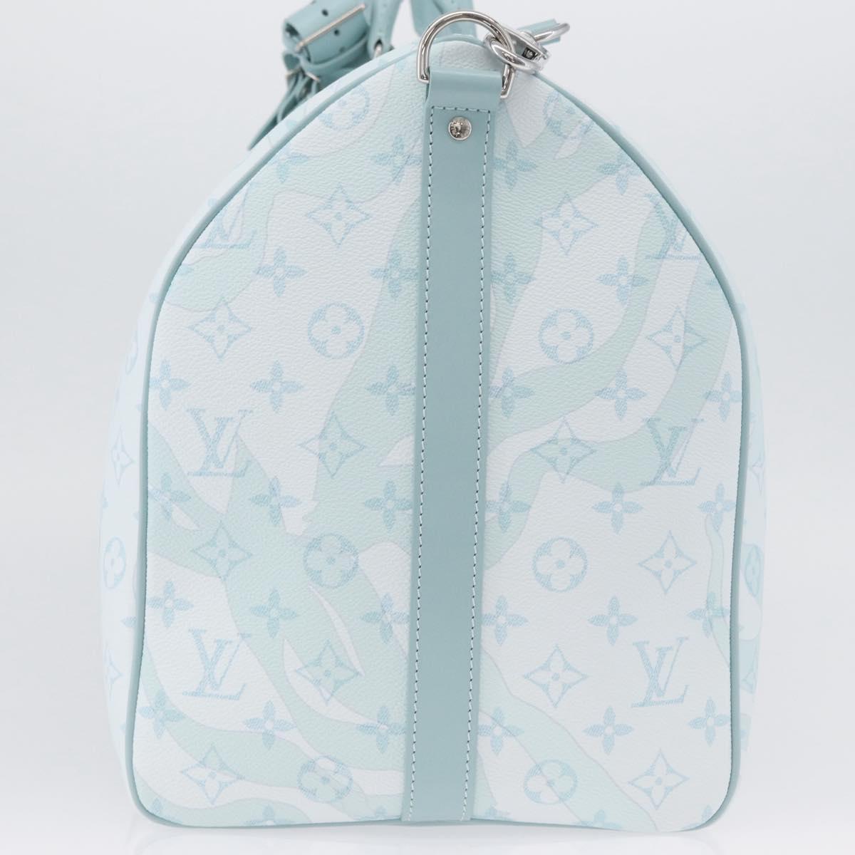LOUIS VUITTON Monogram Aqua Garden Keepall Bandouliere 50 M22570 LV Auth 44063SM