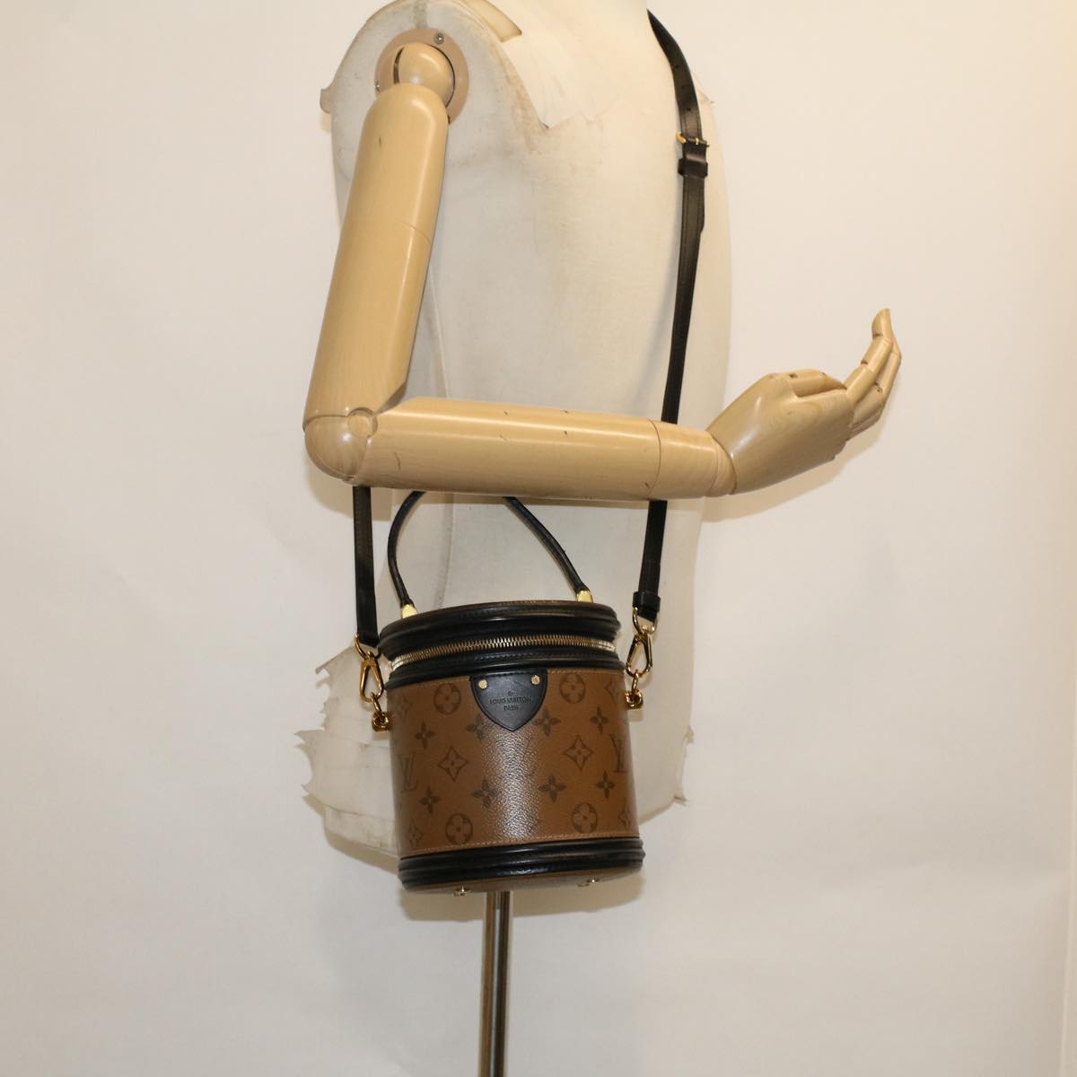 LOUIS VUITTON Monogram Reverse Cannes Hand Bag 2way M43986 LV Auth 44215SAV