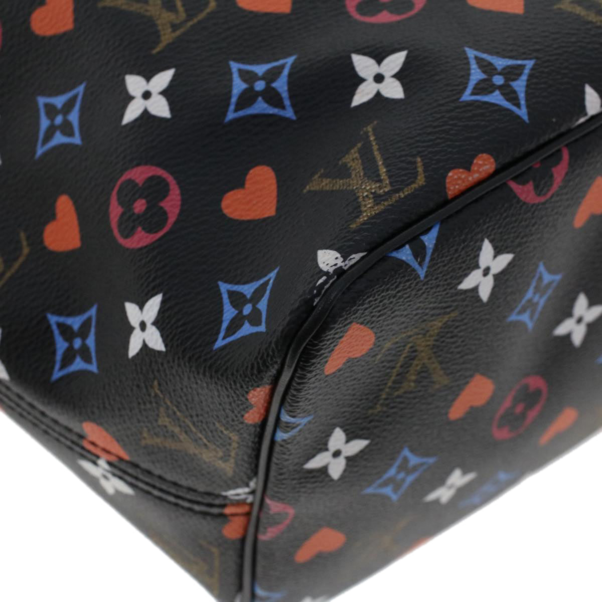 LOUIS VUITTON Monogram Game On Neverfull MM Shoulder Bag M57483 LV Auth 46152S