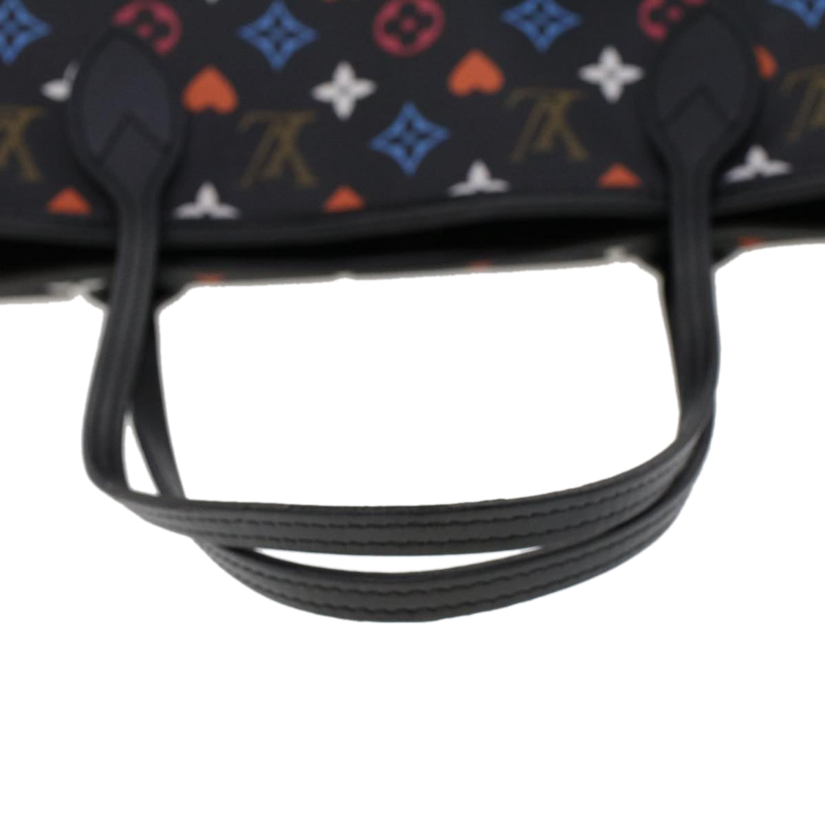LOUIS VUITTON Monogram Game On Neverfull MM Shoulder Bag M57483 LV Auth 46152S
