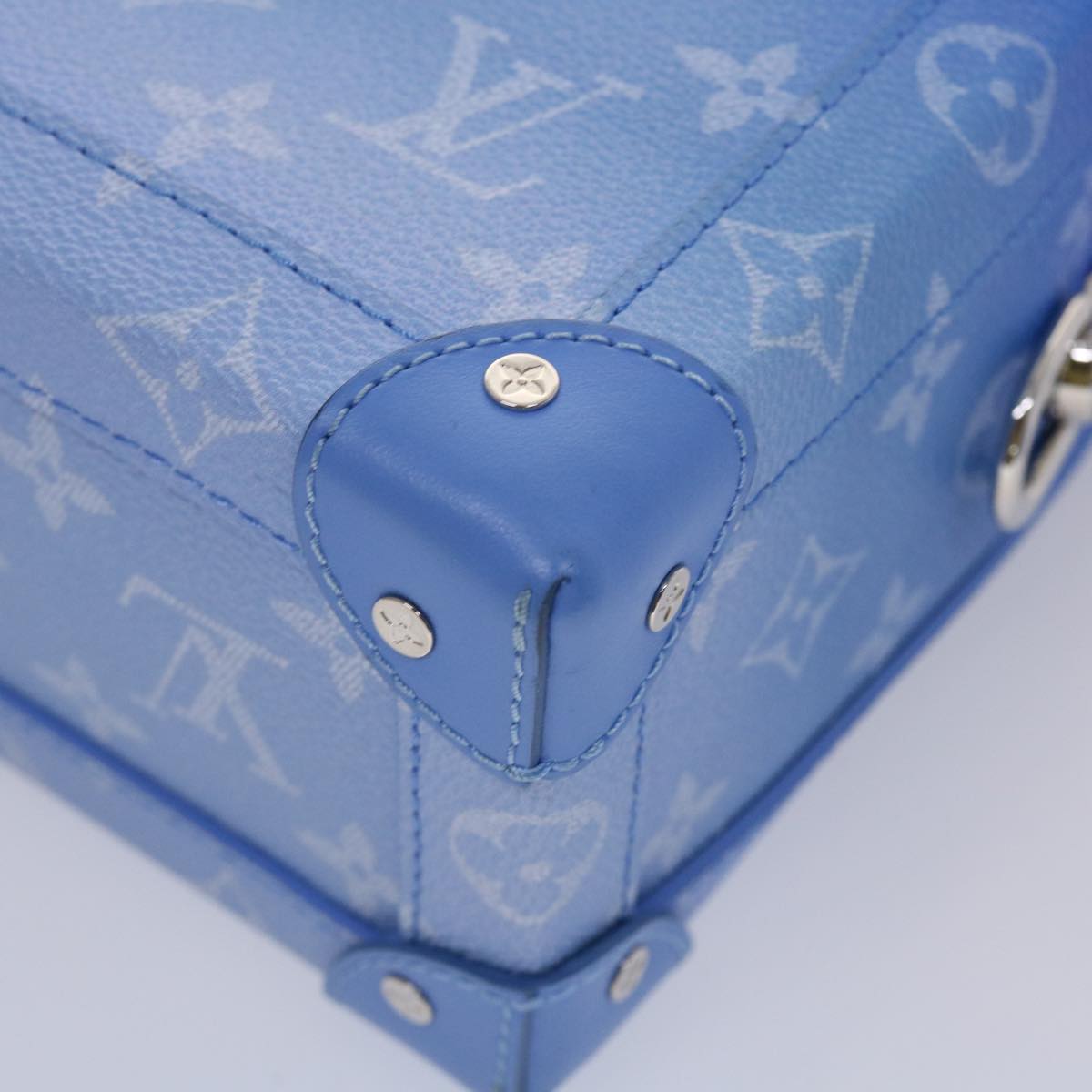 LOUIS VUITTON Monogram Clouds Soft Trunk Shoulder Bag Blue M45430 LV Auth 46350S