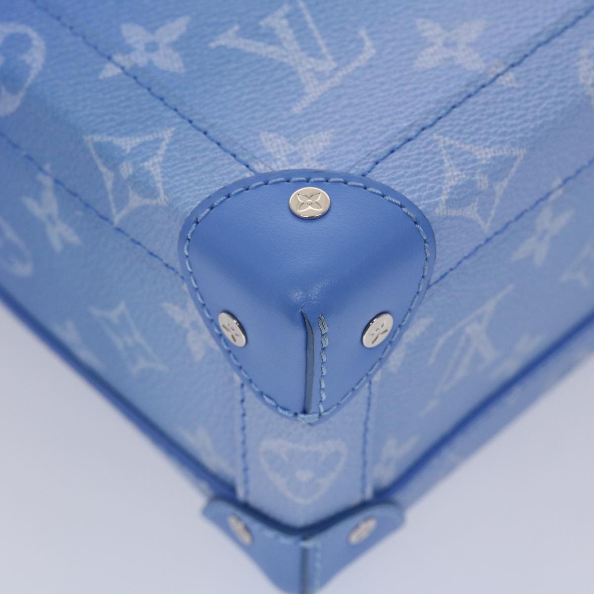 LOUIS VUITTON Monogram Clouds Soft Trunk Shoulder Bag Blue M45430 LV Auth 46350S