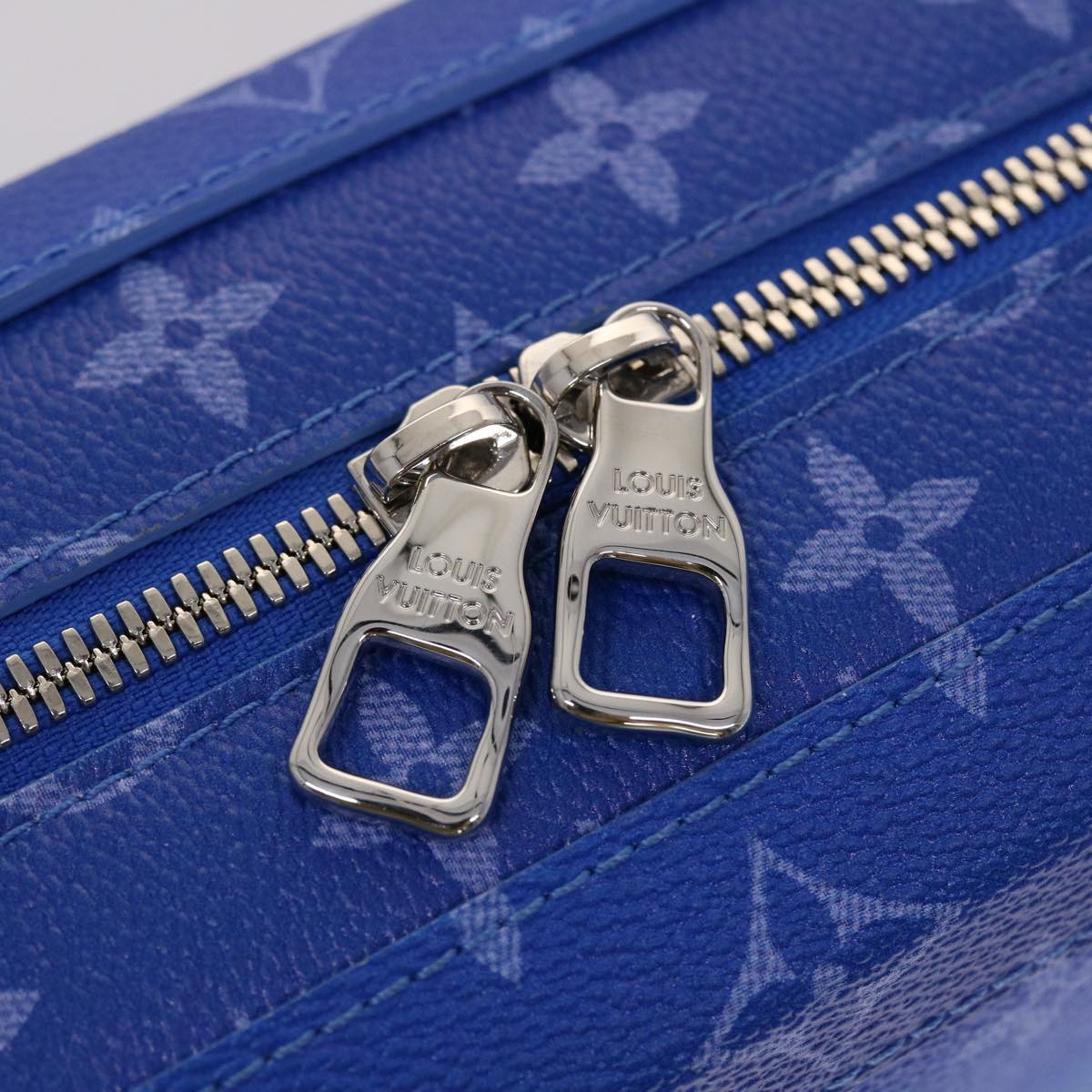 LOUIS VUITTON Monogram Clouds Soft Trunk Shoulder Bag Blue M45430 LV Auth 46350S