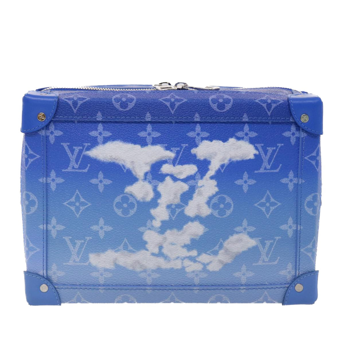 LOUIS VUITTON Monogram Clouds Soft Trunk Shoulder Bag Blue M45430 LV Auth 46350S