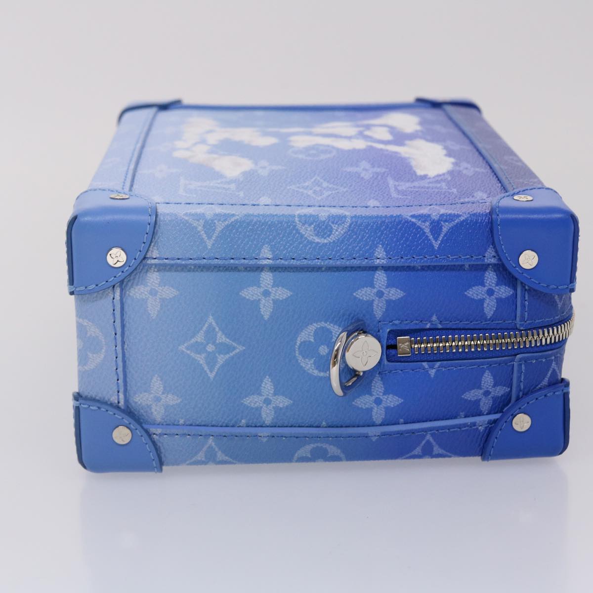 LOUIS VUITTON Monogram Clouds Soft Trunk Shoulder Bag Blue M45430 LV Auth 46350S