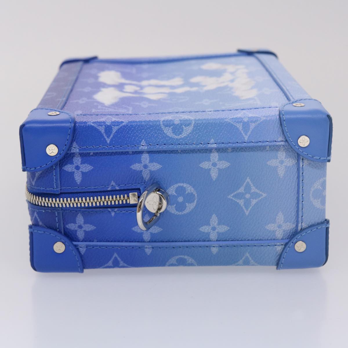 LOUIS VUITTON Monogram Clouds Soft Trunk Shoulder Bag Blue M45430 LV Auth 46350S