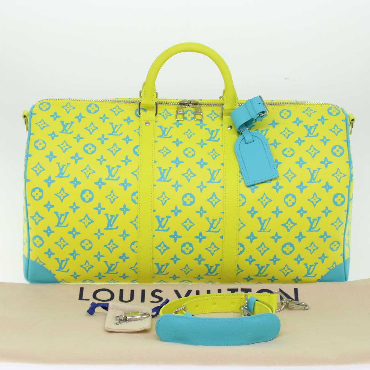 LOUIS VUITTON Monogram Neon Color Keepall Bandouliere 50 Bag M21869 Auth46404SM