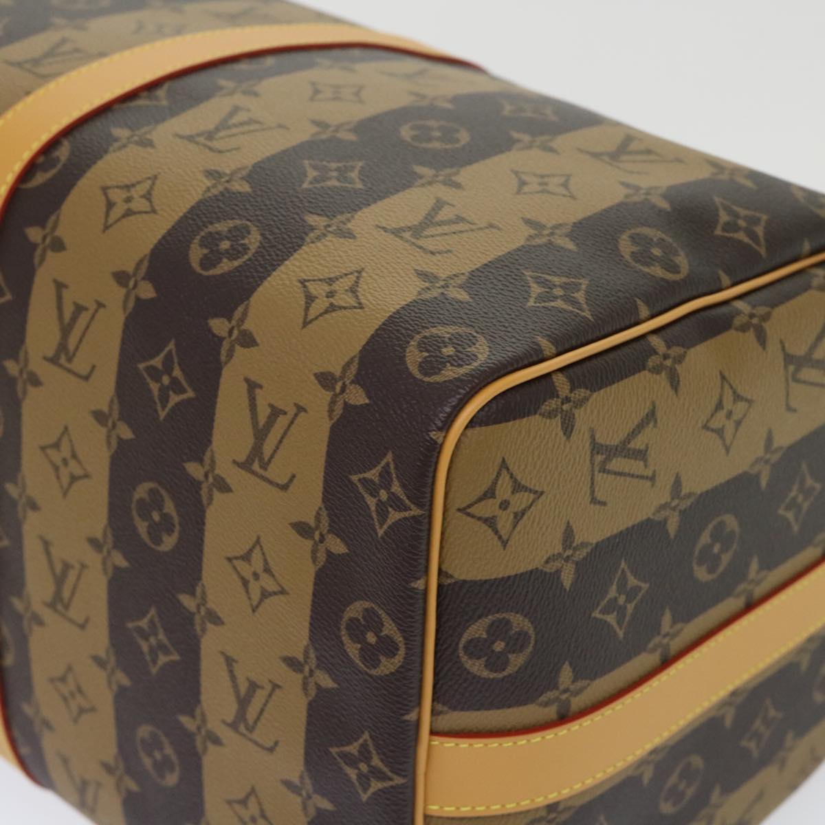 LOUIS VUITTON Monogram Stripe Keepall Bandouliere 50 Bag M45967 LV Auth 47401SM