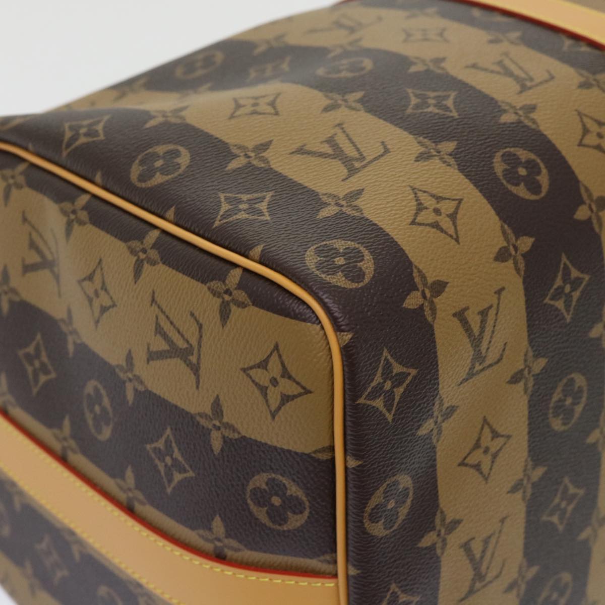 LOUIS VUITTON Monogram Stripe Keepall Bandouliere 50 Bag M45967 LV Auth 47401SM