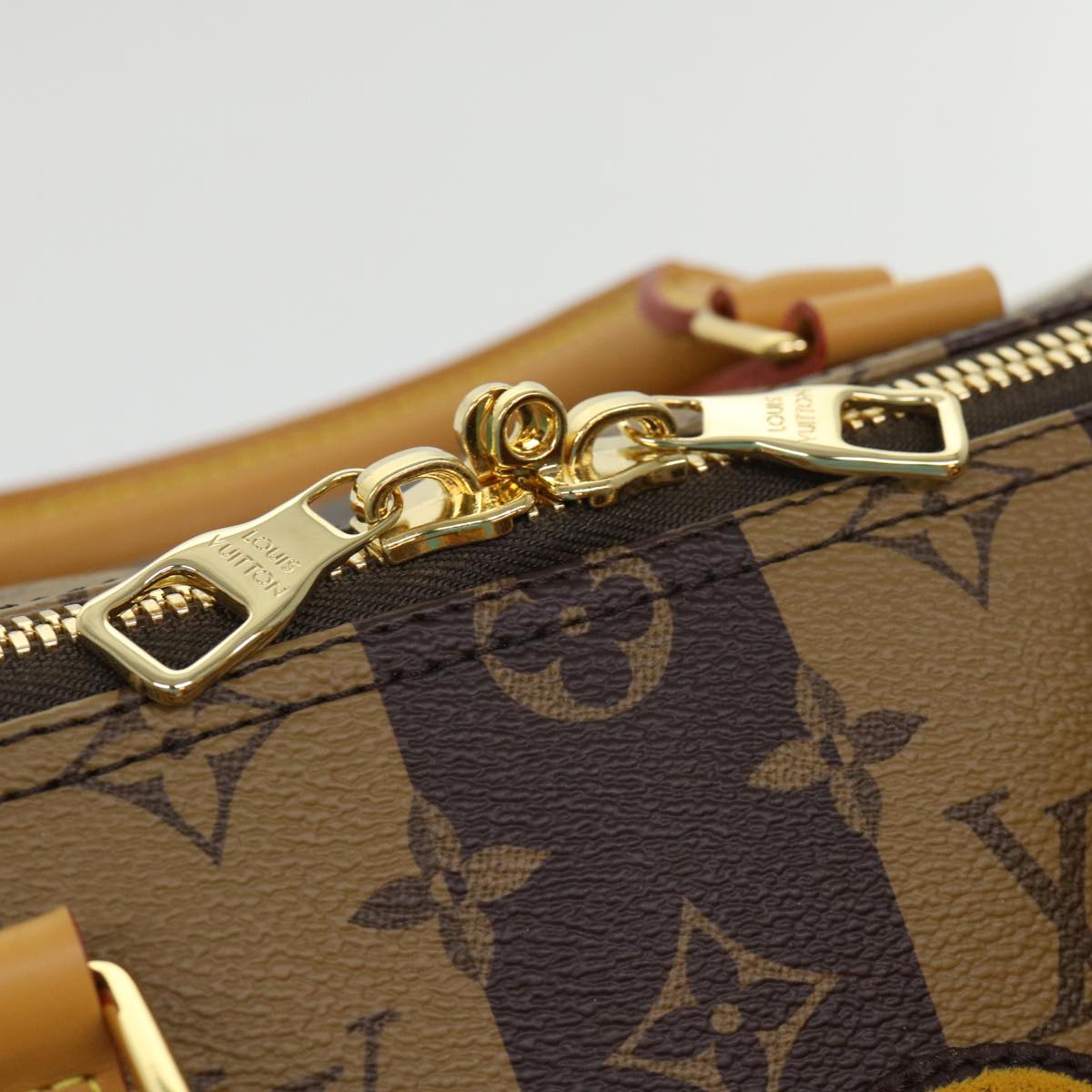 LOUIS VUITTON Monogram Stripe Keepall Bandouliere 50 Bag M45967 LV Auth 47401SM