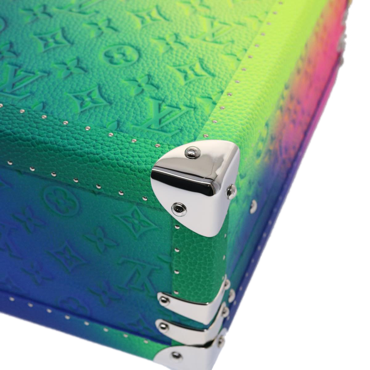 LOUIS VUITTON Monogram Taurillon Illusion Cotteville 40 Trunk M20477 Auth 47402SM