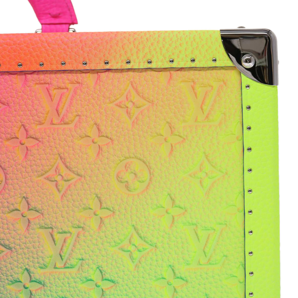 LOUIS VUITTON Monogram Taurillon Illusion Cotteville 40 Trunk M20477 Auth 47402SM