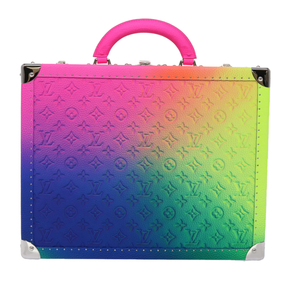 LOUIS VUITTON Monogram Taurillon Illusion Cotteville 40 Trunk M20477 Auth 47402SM