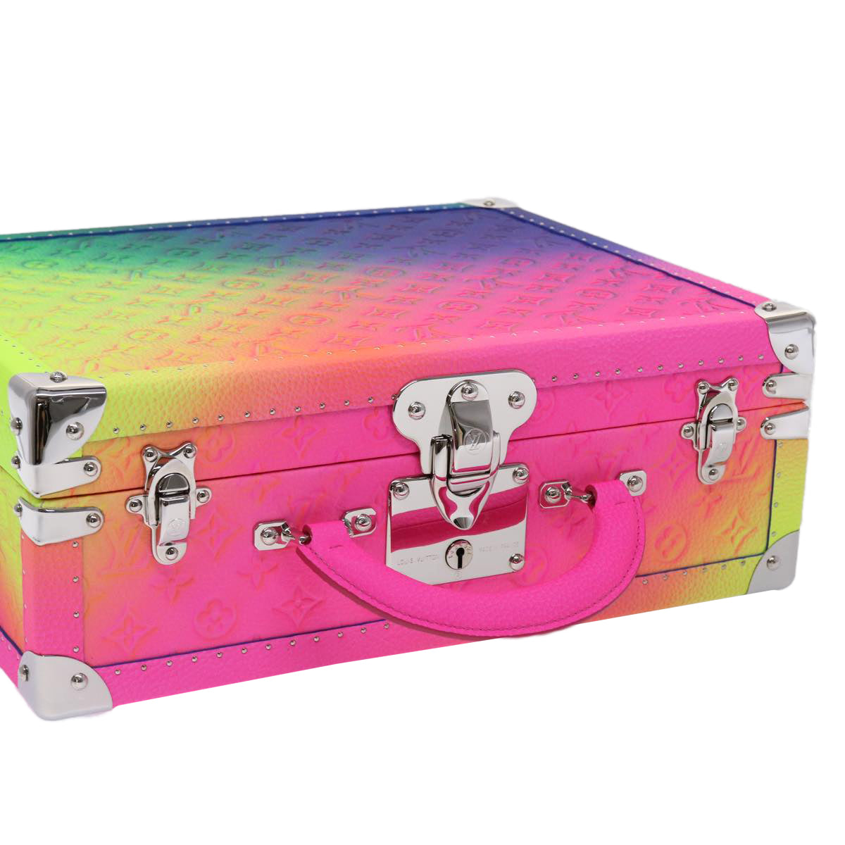 LOUIS VUITTON Monogram Taurillon Illusion Cotteville 40 Trunk M20477 Auth 47402SM