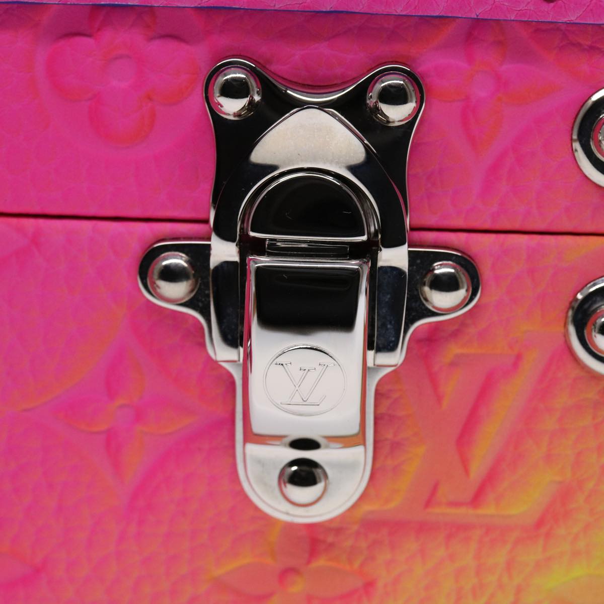 LOUIS VUITTON Monogram Taurillon Illusion Cotteville 40 Trunk M20477 Auth 47402SM