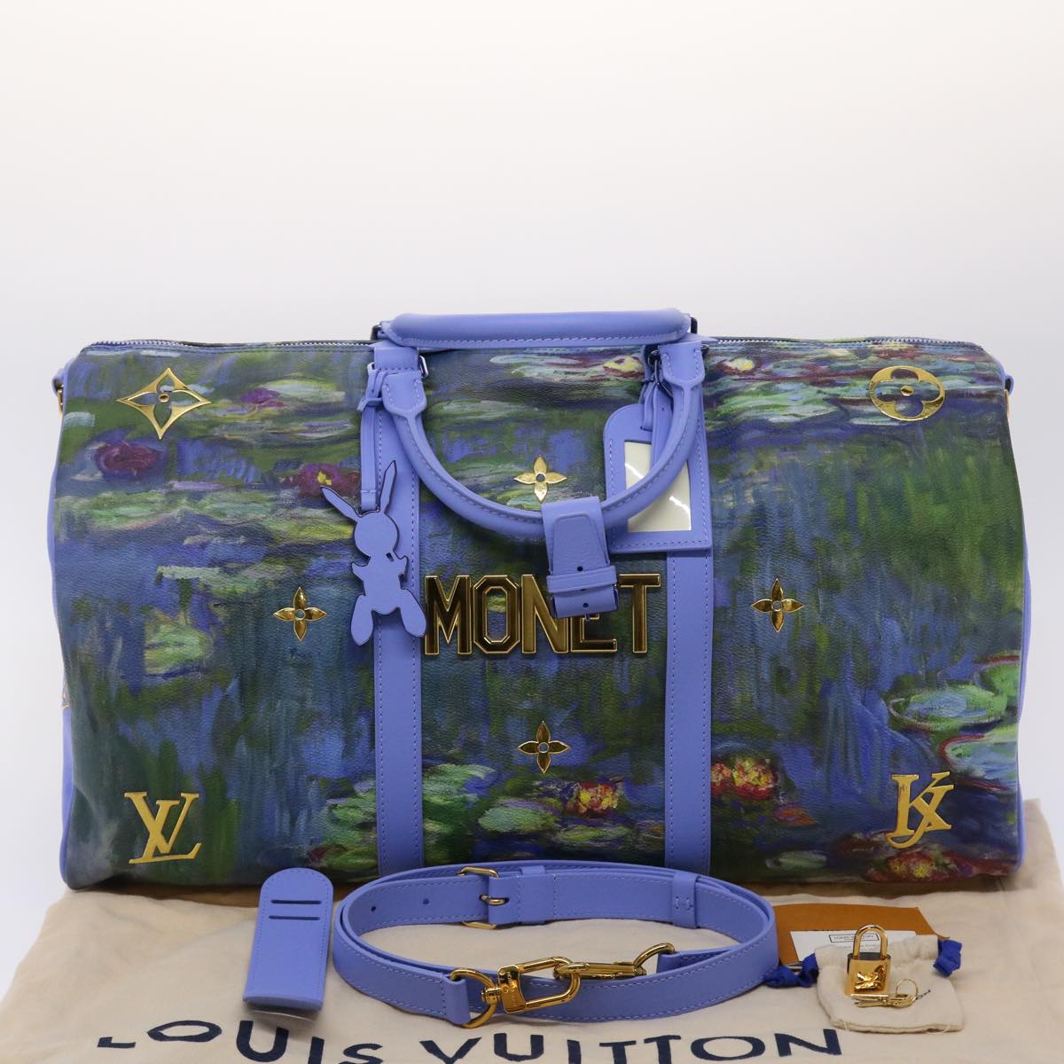 LOUIS VUITTON Masters Collection MONET Keepall Bandouliere 50 Bag LV Auth 47436SM