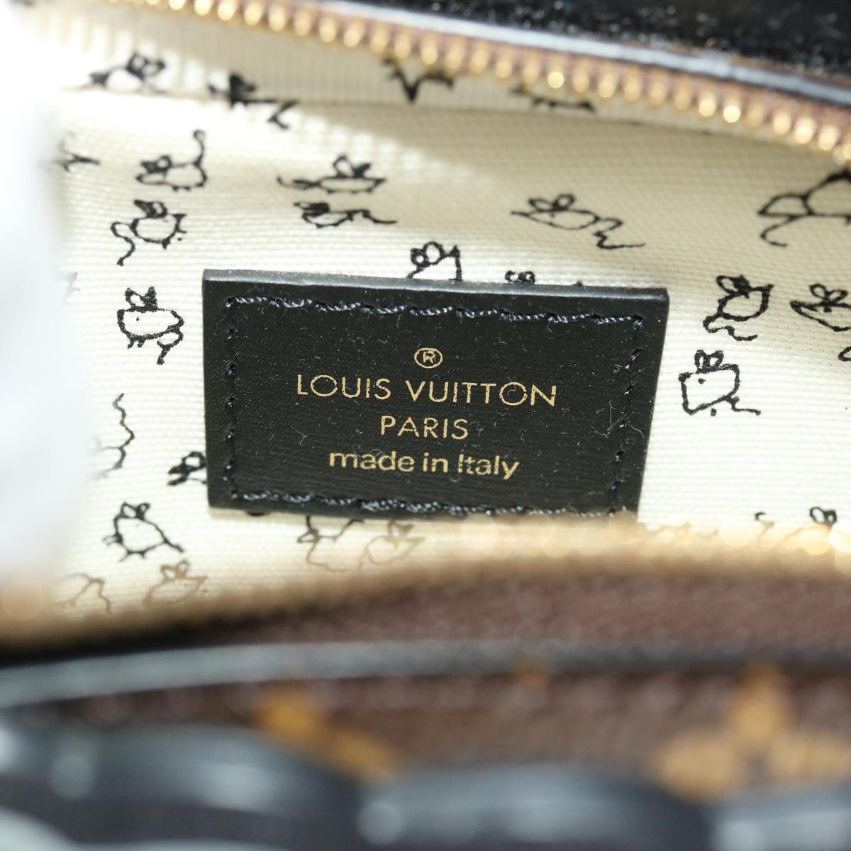 LOUIS VUITTON Catgram Pochette Full Cat Shoulder Bag Gray M53165 LV Auth 47438SM