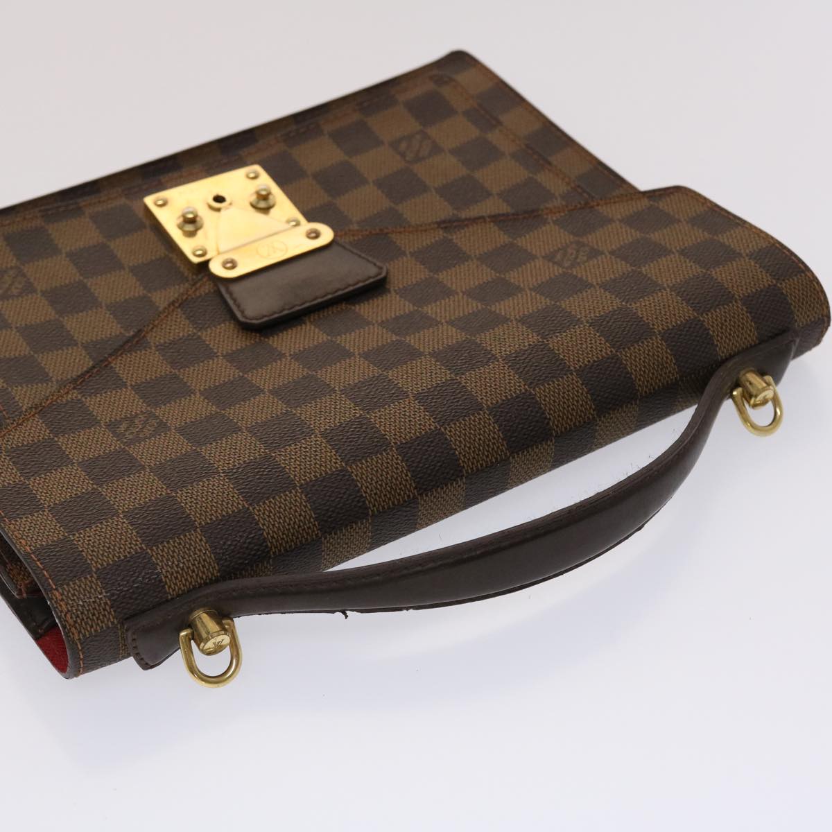 LOUIS VUITTON Damier Ebene Monceau 28 Hand Bag SPO 2way N48088 LV Auth 47539SAV