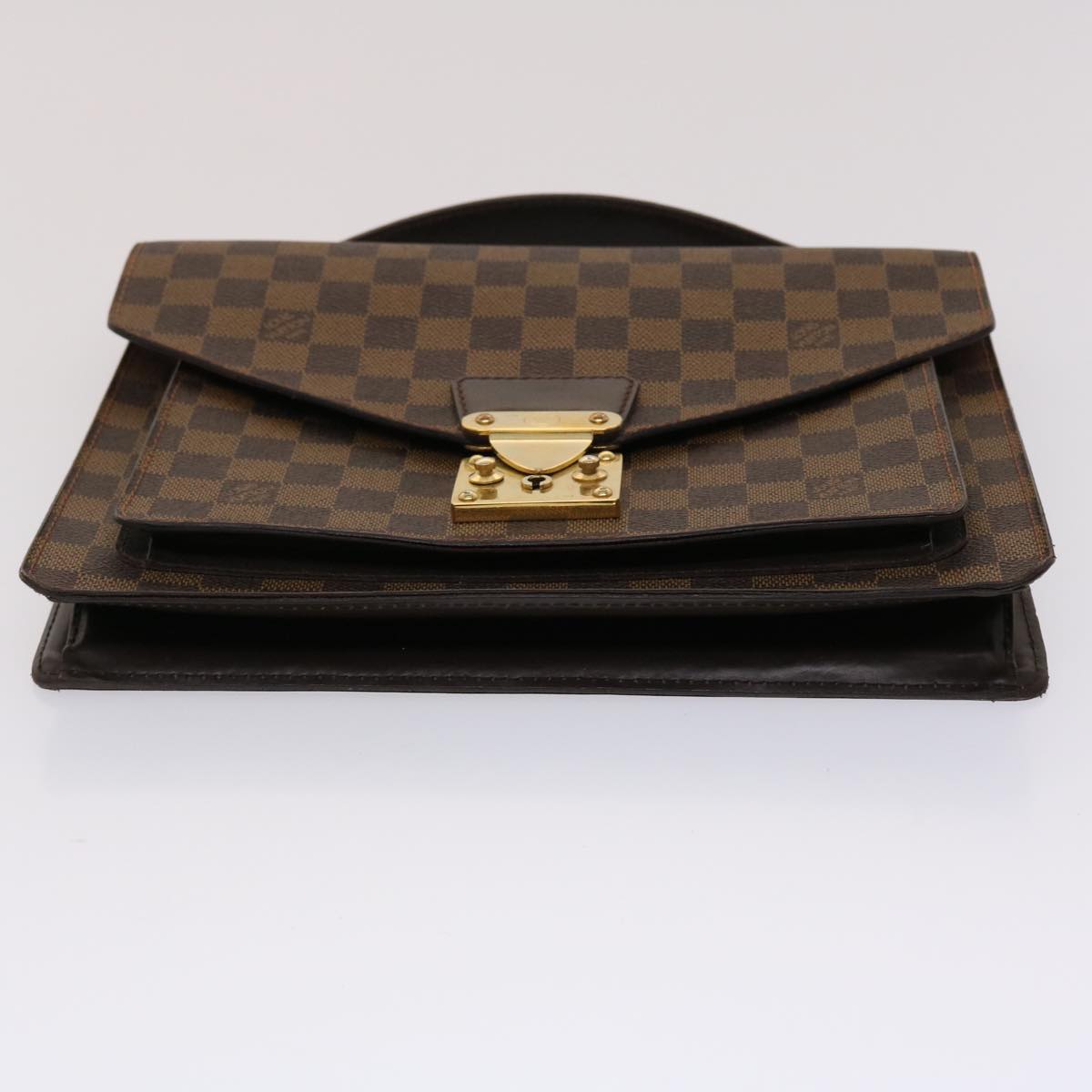 LOUIS VUITTON Damier Ebene Monceau 28 Hand Bag SPO 2way N48088 LV Auth 47539SAV
