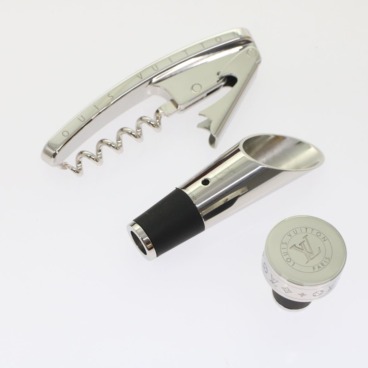 LOUIS VUITTON Monogram Wine Opener Set Kit Unology Toma GI0798 LV Auth 47821AM