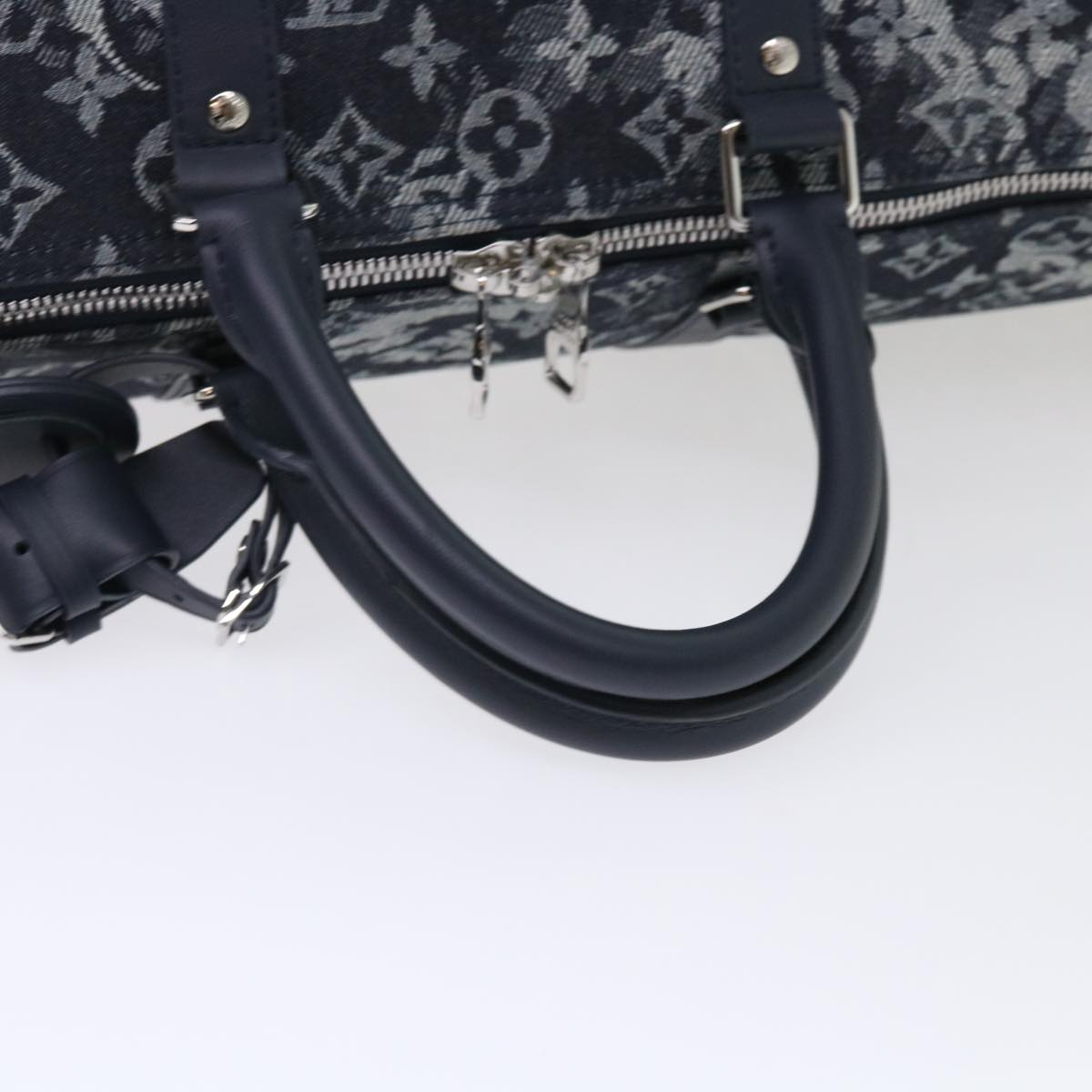 LOUIS VUITTON Monogram Tapestry Keepall Bandouliere 50 Boston M57285 Auth 48047S