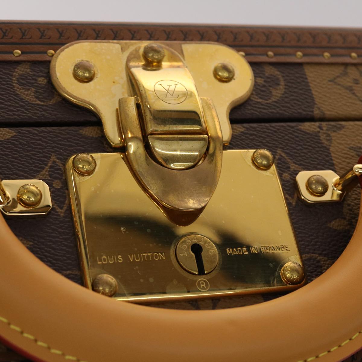 LOUIS VUITTON Monogram Stripe Cotteville 40 Trunk HUMAN MADE M20464 Auth 48522S