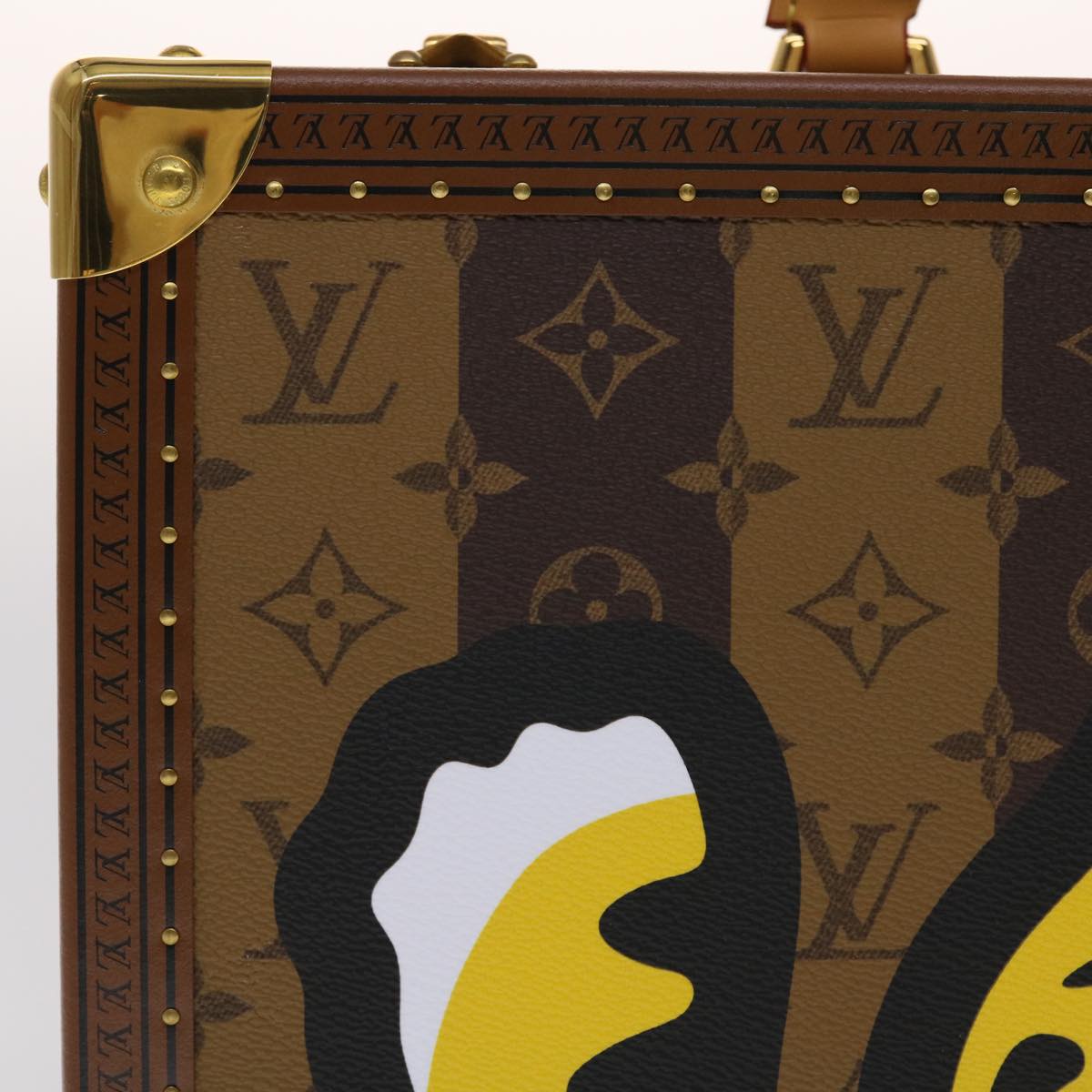 LOUIS VUITTON Monogram Stripe Cotteville 40 Trunk HUMAN MADE M20464 Auth 48522S