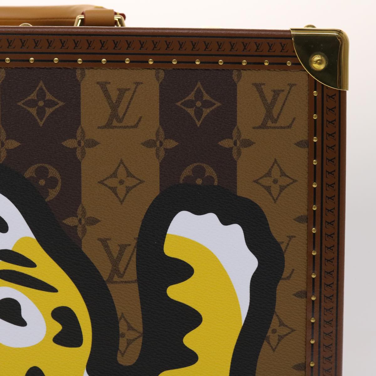 LOUIS VUITTON Monogram Stripe Cotteville 40 Trunk HUMAN MADE M20464 Auth 48522S