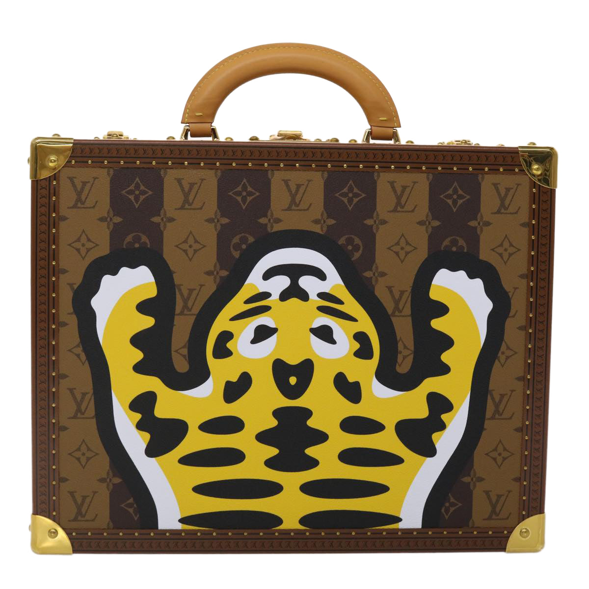 LOUIS VUITTON Monogram Stripe Cotteville 40 Trunk HUMAN MADE M20464 Auth 48522S