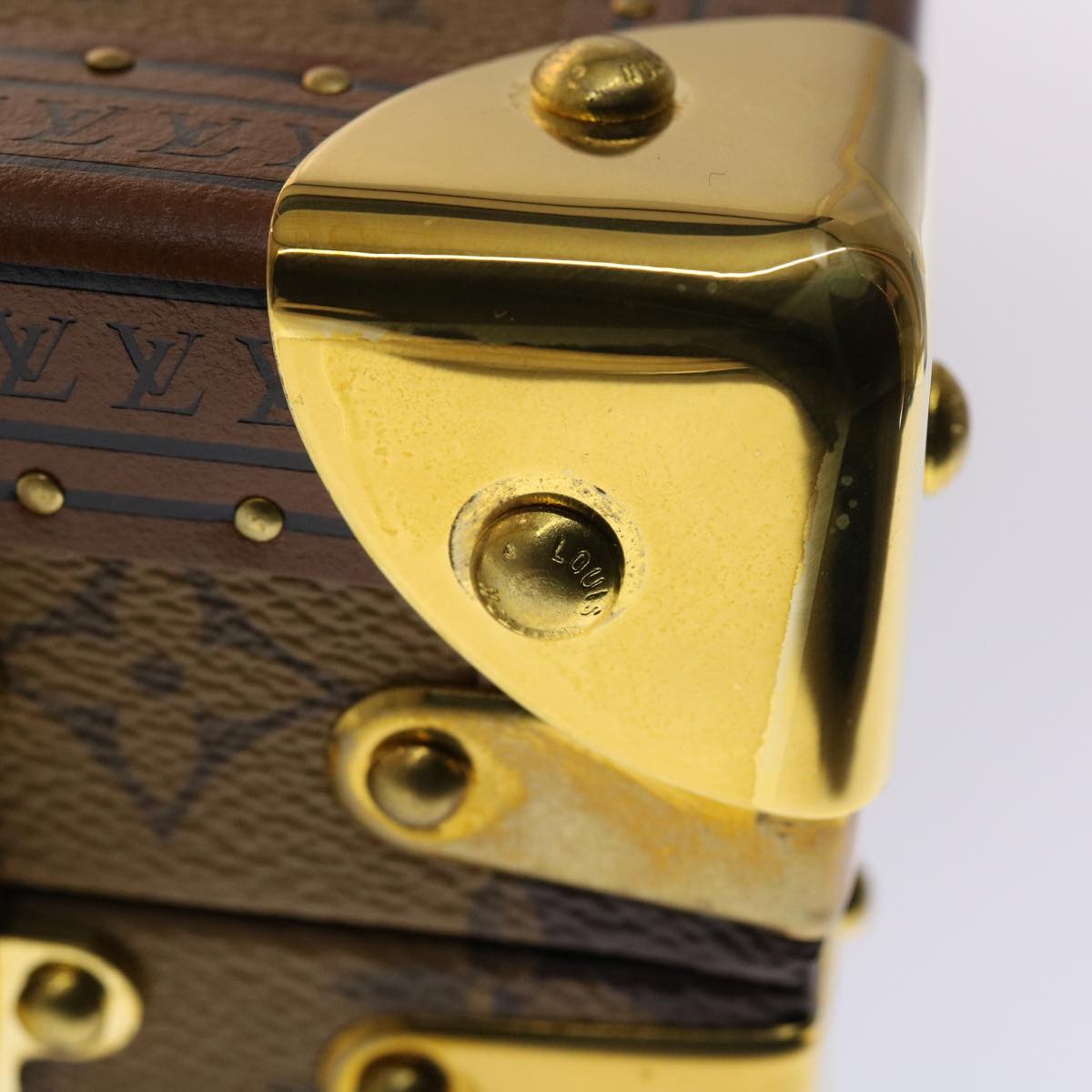 LOUIS VUITTON Monogram Stripe Cotteville 40 Trunk HUMAN MADE M20464 Auth 48522S