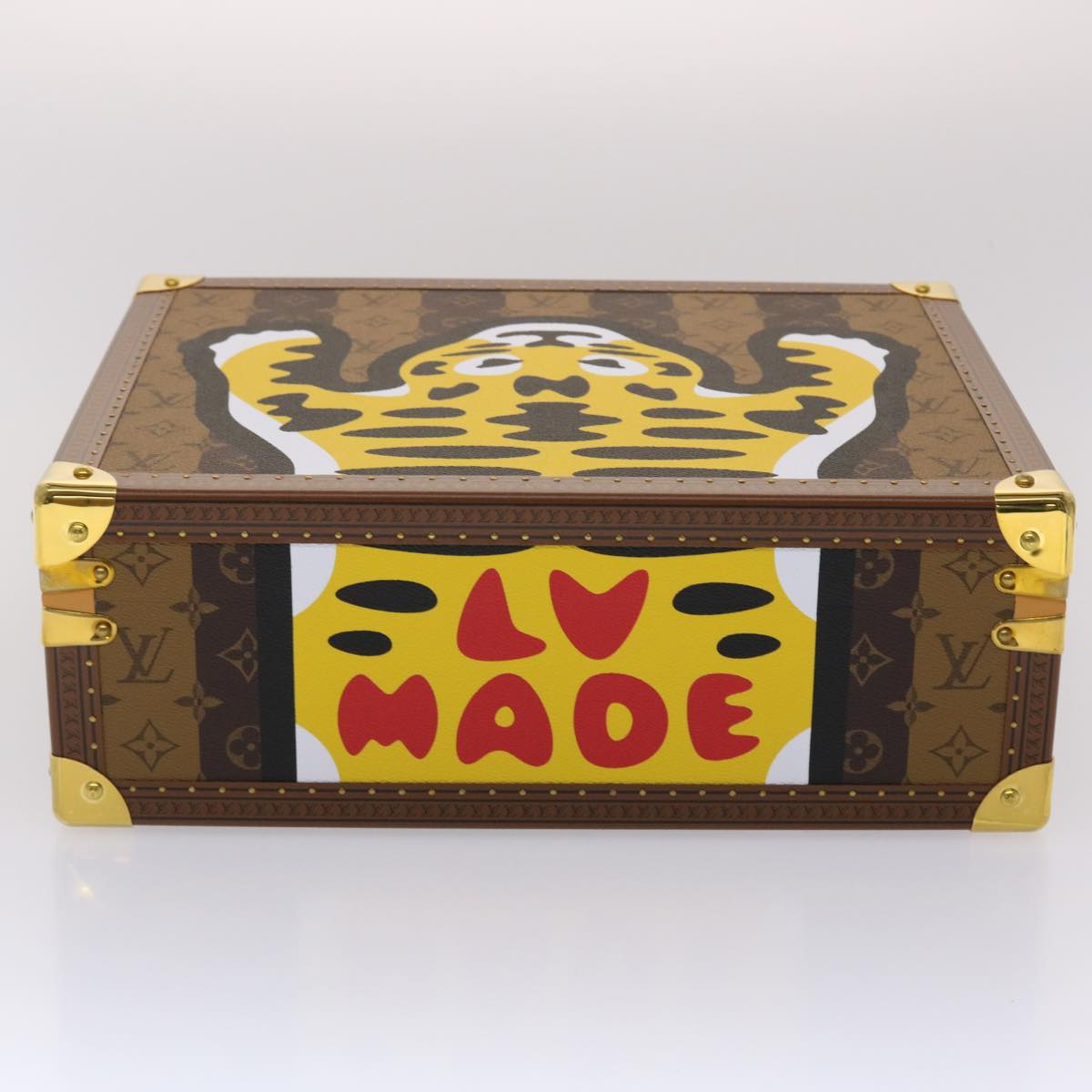 LOUIS VUITTON Monogram Stripe Cotteville 40 Trunk HUMAN MADE M20464 Auth 48522S