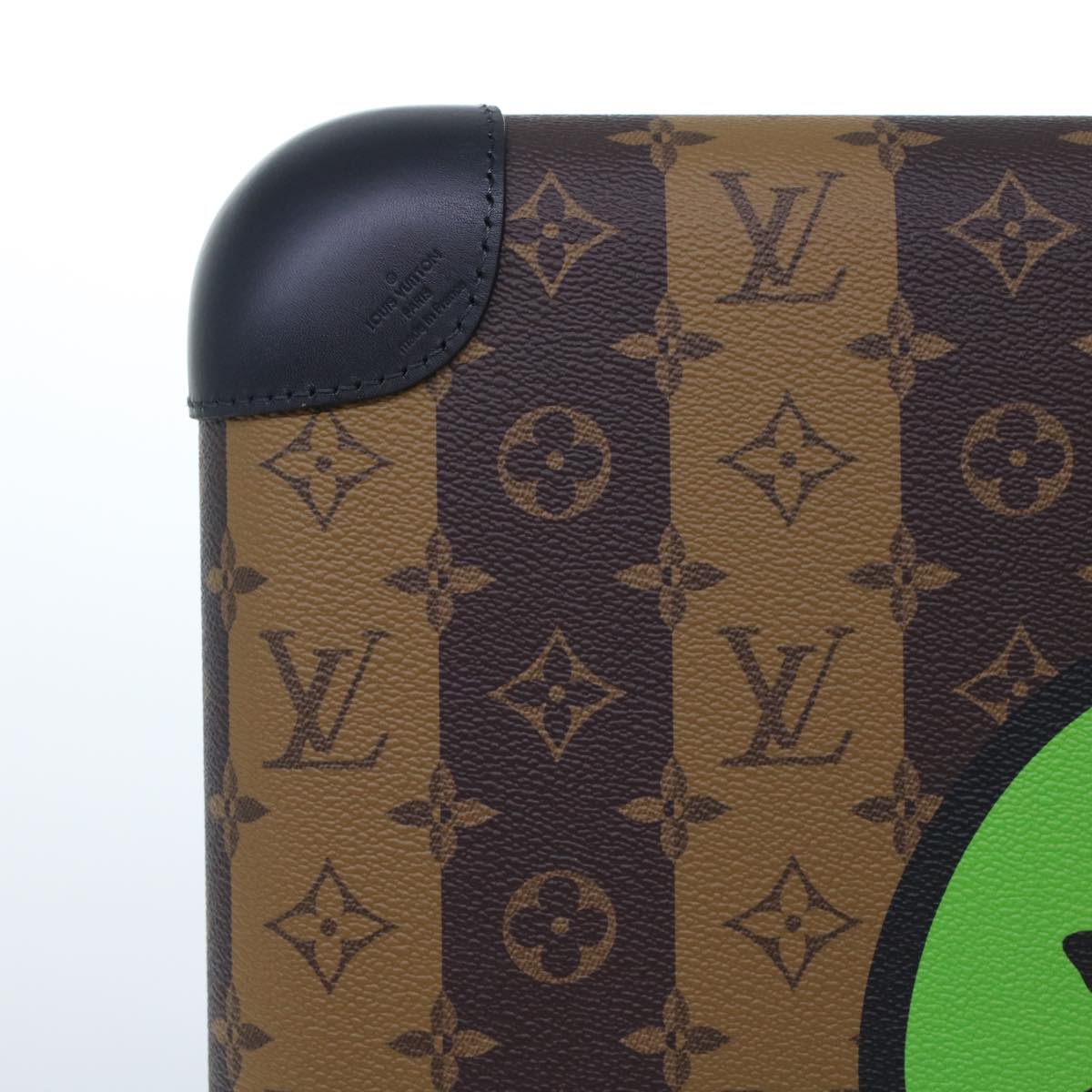 LOUIS VUITTON Monogram Stripe HUMAN MADE Horizon 55 Suitcase M20481 Auth 48828SM