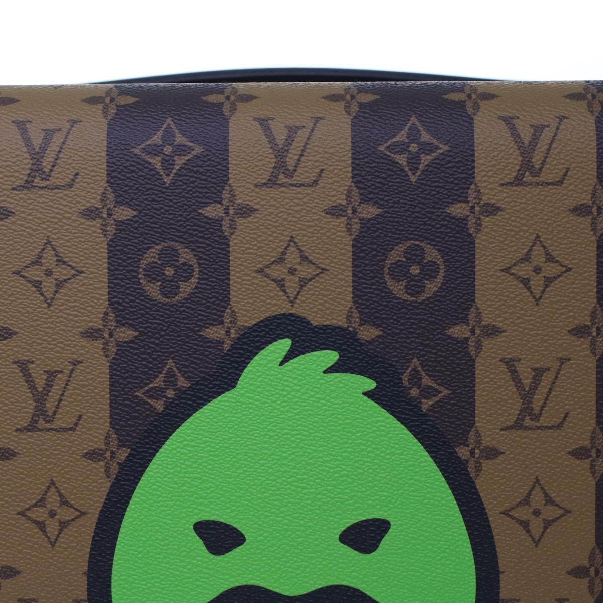 LOUIS VUITTON Monogram Stripe HUMAN MADE Horizon 55 Suitcase M20481 Auth 48828SM