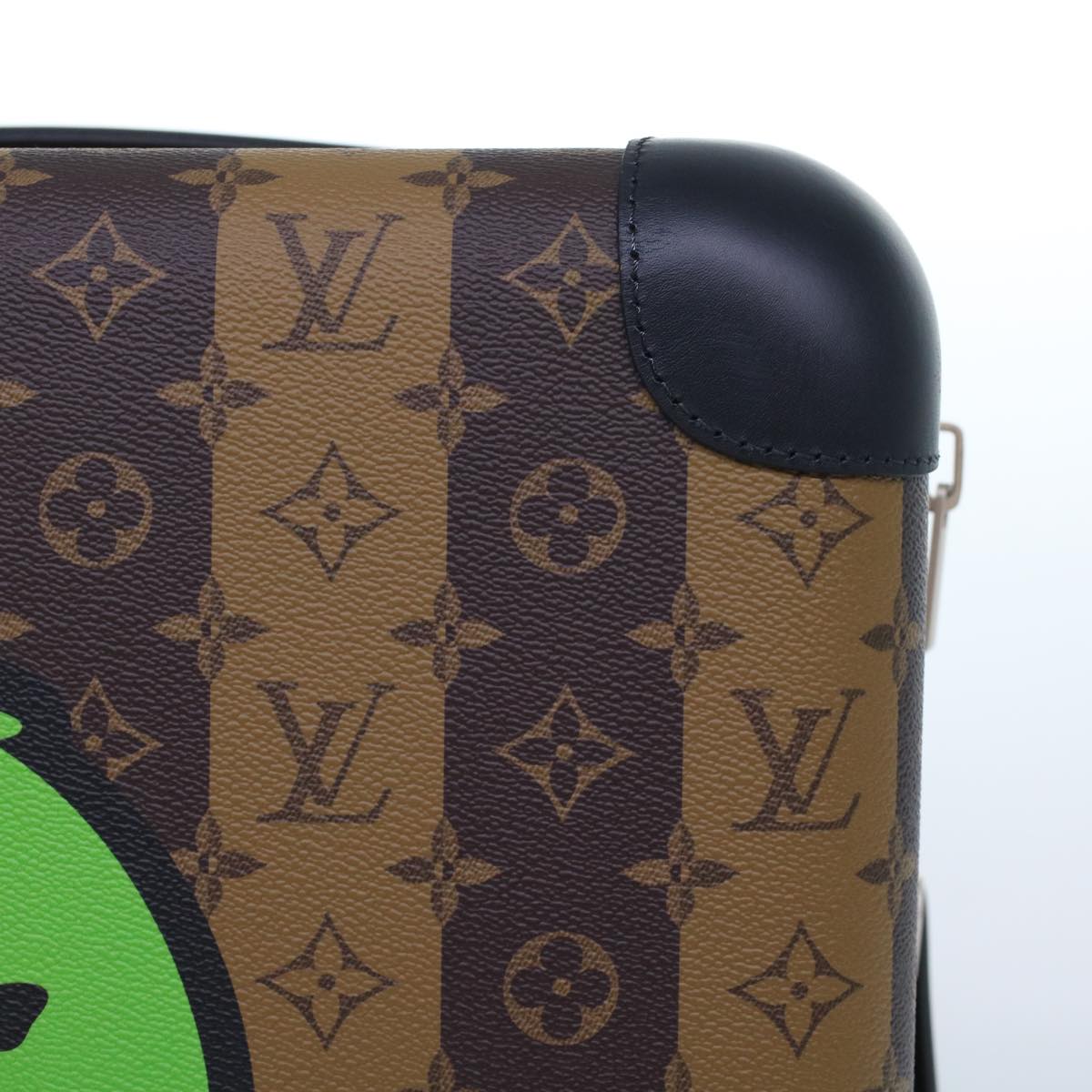 LOUIS VUITTON Monogram Stripe HUMAN MADE Horizon 55 Suitcase M20481 Auth 48828SM